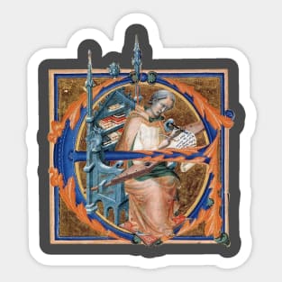 Illuminated Initial E Sticker